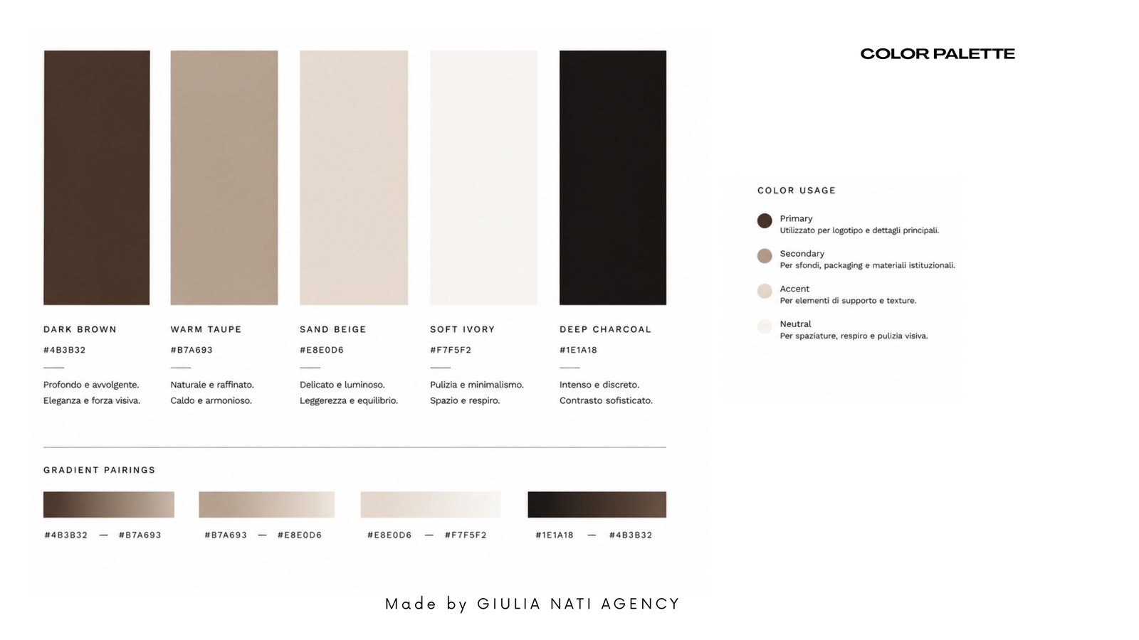 NOCTEA colour palette