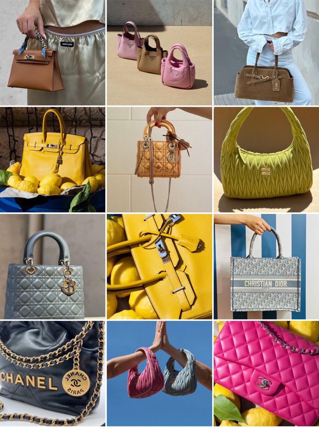 Feed Instagram curato dalla Giulia Nati Agency: Borse di lusso